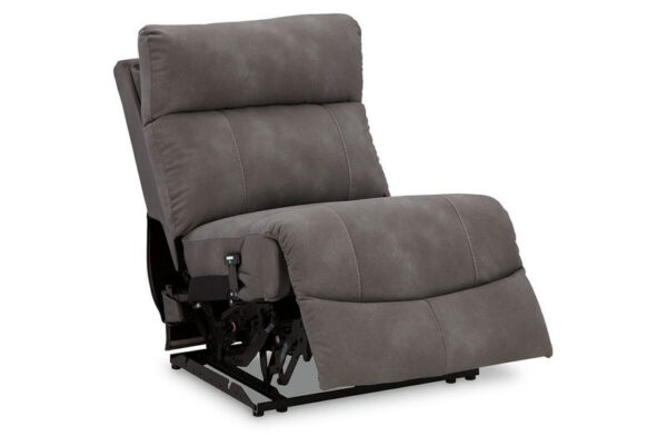 Next gen Durapella Slate Power Armless Recliner With Adj Headrest - Image 3