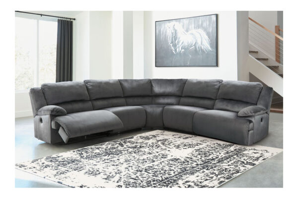 Clonmel Charcoal 5 Piece Power Reclining Sectional - Image 2