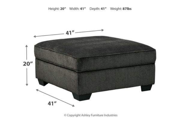 Charenton Charcoal Ottoman With Storage - Image 5