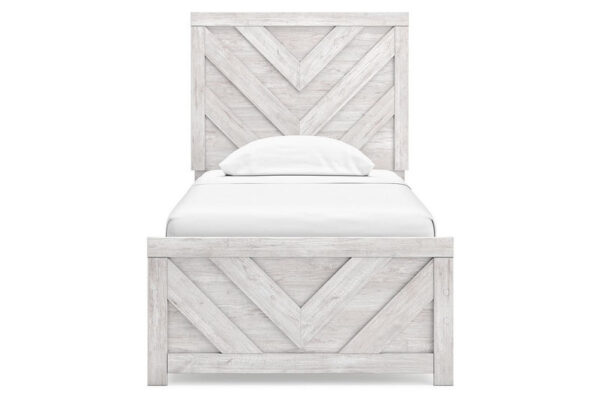 Cayboni Whitewash Twin Panel Bed - Image 3