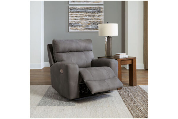 Next gen Durapella Slate Power Recliner With Adj Headrest - Image 8