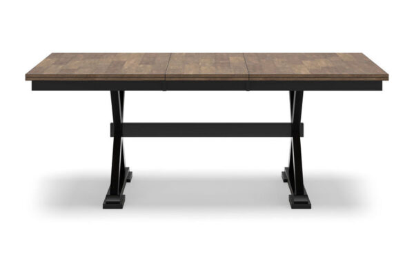 Wildenauer Brown / Black Rectangular Dining Extension Table - Image 5