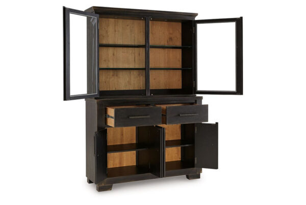 Galliden Black / Brown Dining Buffet And Hutch - Image 2