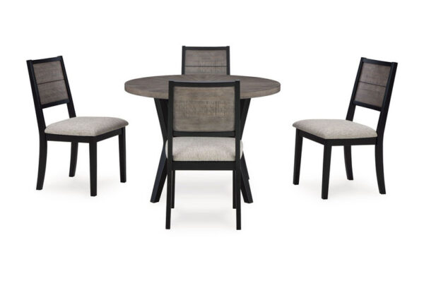 Corloda Black / Gray Round Drm Table Set (Set of 5) - Image 2