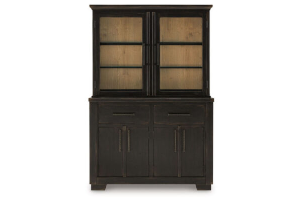 Galliden Black / Brown Dining Buffet And Hutch - Image 3