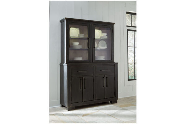 Galliden Black / Brown Dining Buffet And Hutch