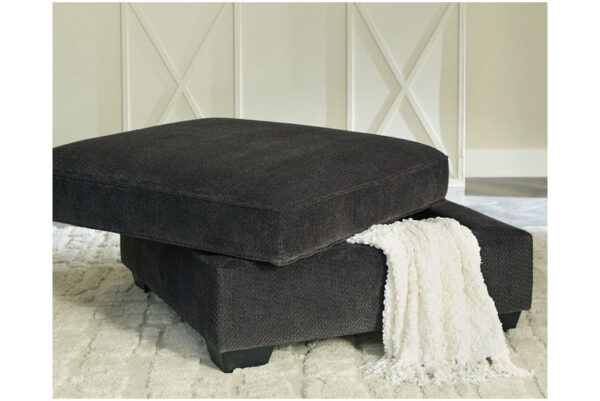 Charenton Charcoal Ottoman With Storage