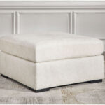 Chessington Ivory Oversized Accent Ottoman