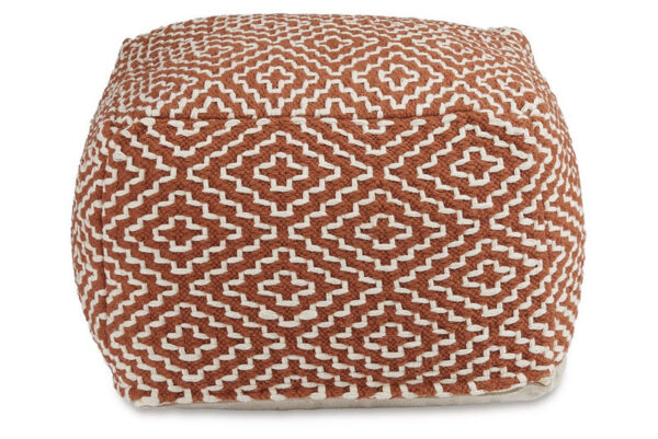 Brynnsen Rust / Ivory Pouf - Image 2