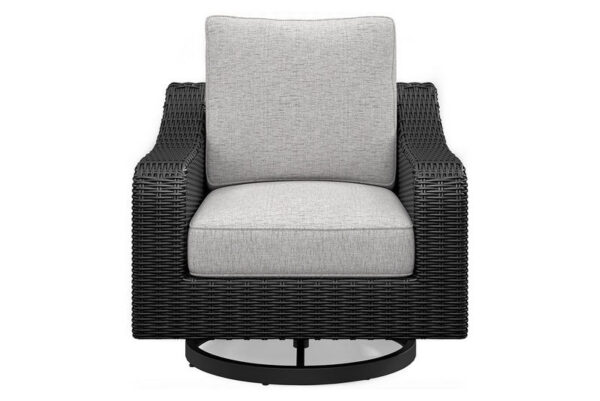 Beachcroft Black / Light Gray Swivel Lounge Chair - Image 3