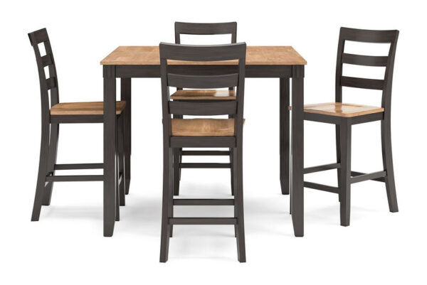 Gesthaven Natural / Brown Drm Counter Table Set (Set of 5) - Image 2