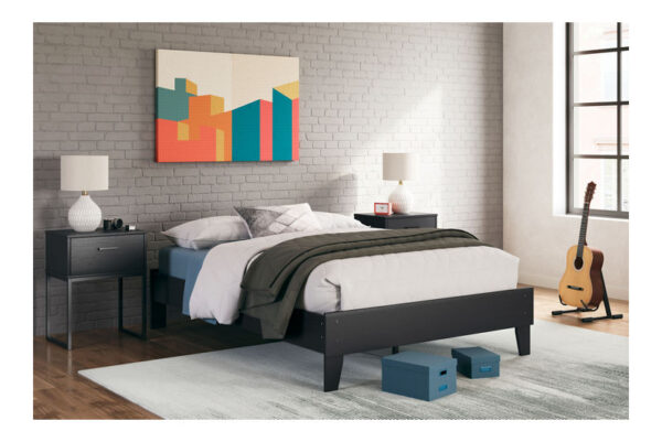 Socalle Black Full Platform Bed