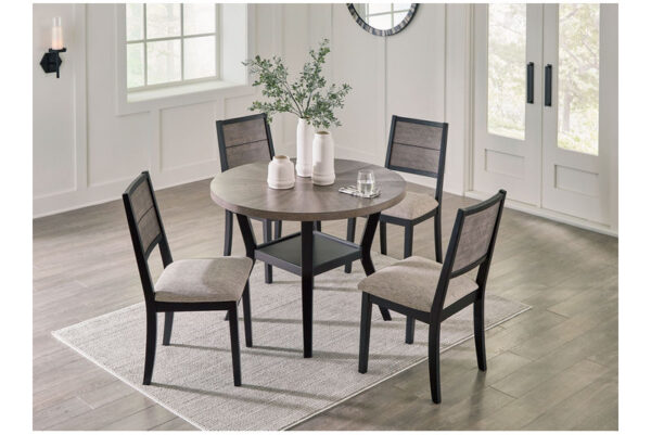 Corloda Black / Gray Round Drm Table Set (Set of 5) - Image 10