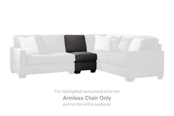 Alenya Charcoal Armless Chair