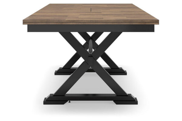 Wildenauer Brown / Black Rectangular Dining Extension Table - Image 8